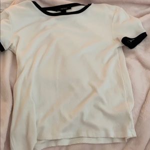 black and white crop top